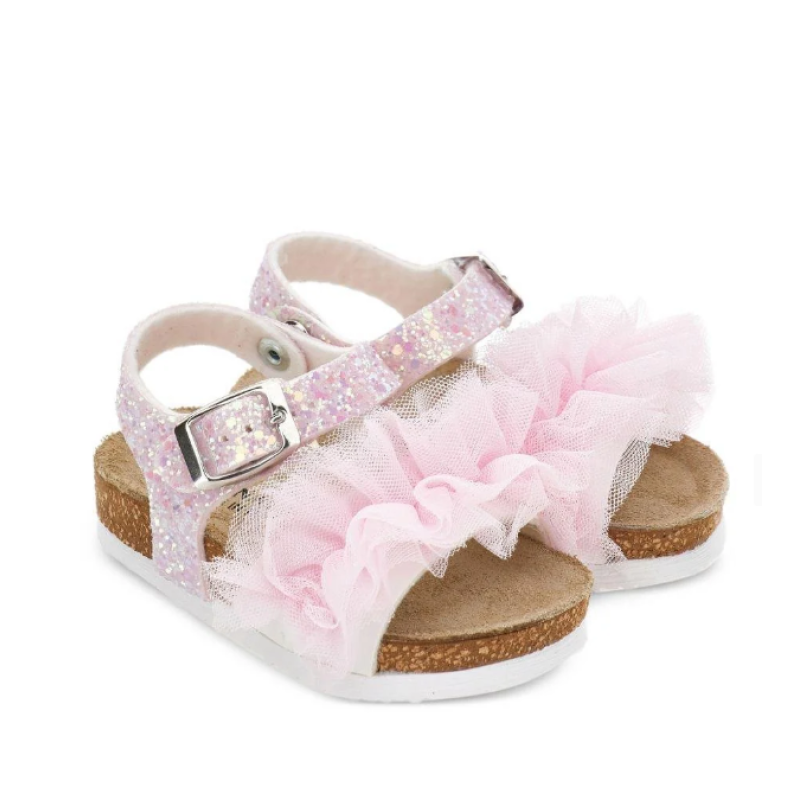 Monnalisa sandaaltjes roze ruffle