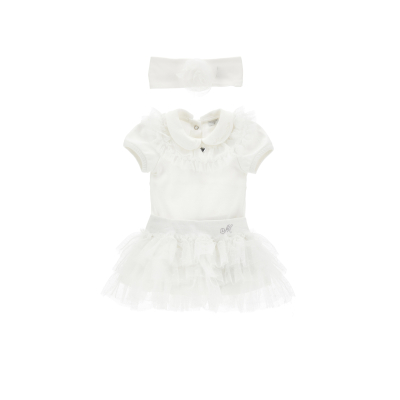 Monnalisa setje met rokje & haarbandje