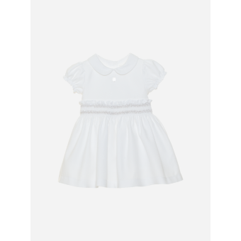 Witte katoenen piquet jurk Patachou