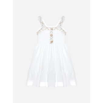 Witte strapless jurk voor meisjes Patachou